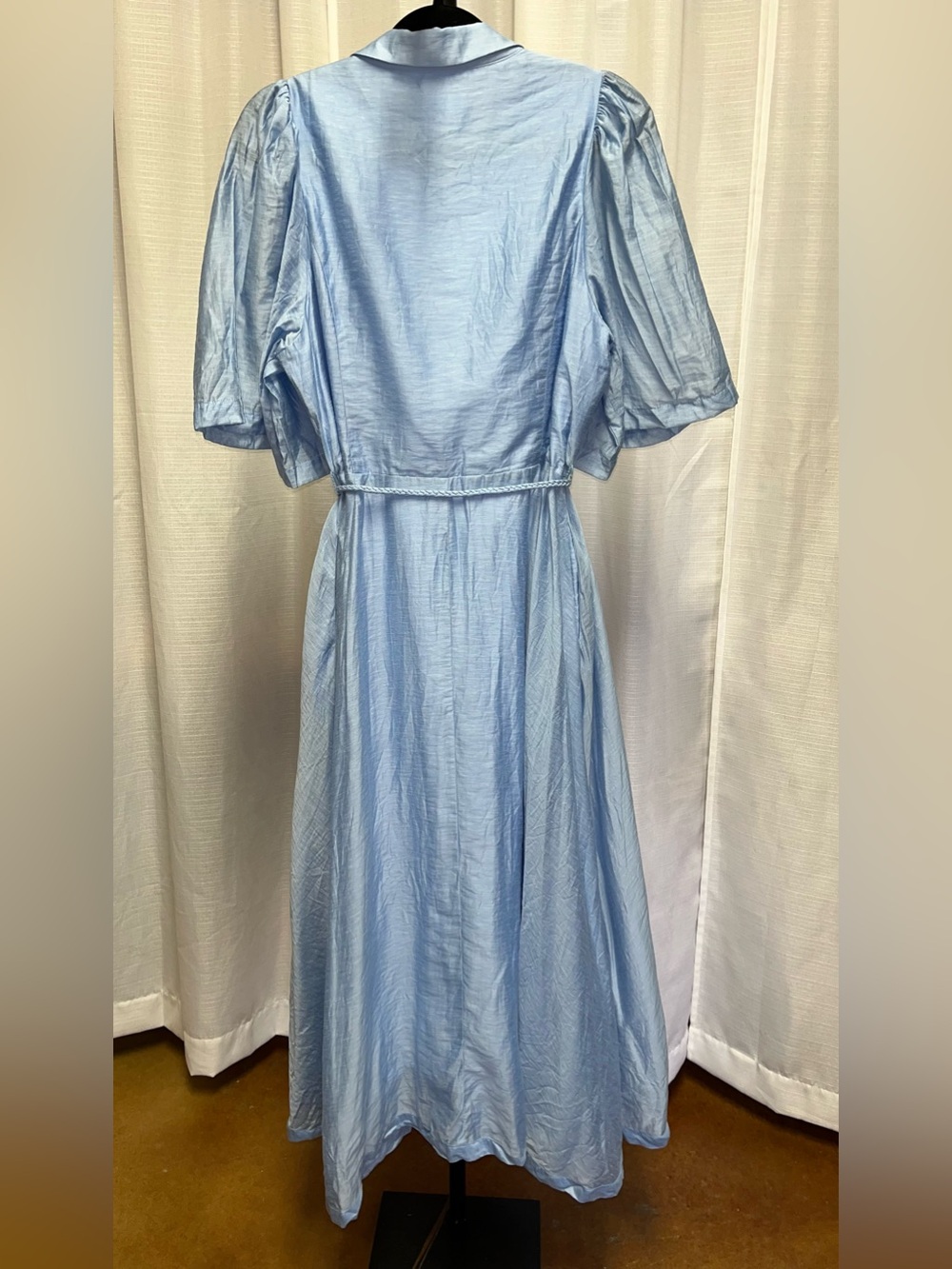 HYACINTH HOUSE powder blue Cindy Midi Dress | size large - Picture 9 of 11